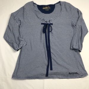 U.S. Polo Assn. 3/4 Sleeve Striped Top